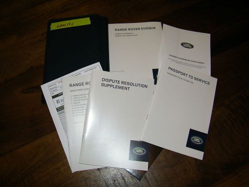 2014 land rover range evoque owners manual with case lan197
