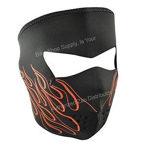 Zan headgear wnfm045, neoprene full mask, reverses to black, orange flame mask