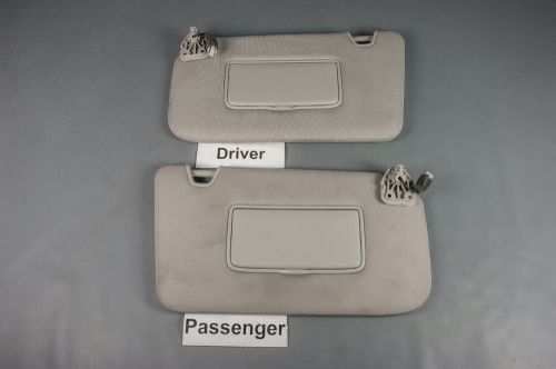 2014 nissan rogue sun visor set w/ covered lighted mirrors &amp; adjust bars