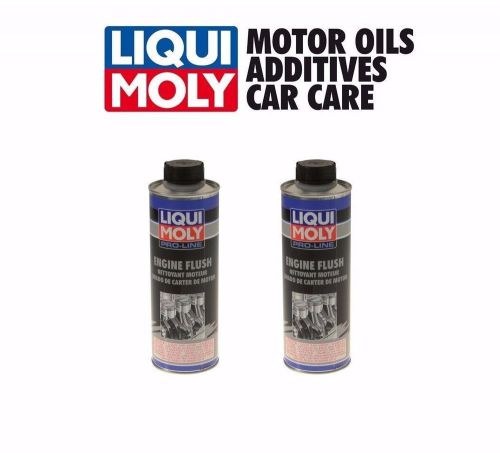 Set of 2 engine oil additive pro line flush 500ml liqui moly lm 2037 new