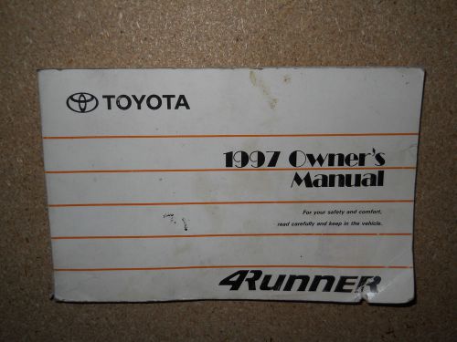 1997 toyota 4runner owners manual