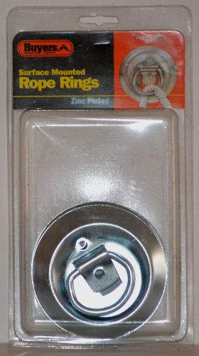 Set of 4 surface mounted rope rings zinc plated part# 02025, new, 1000 lbs.