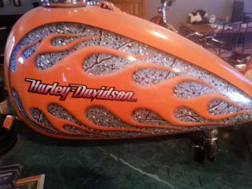 Numbered harley davidson painted tank and fenders
