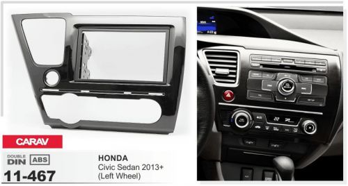 Carav 11-467 2din car radio dash kit panel for honda civic sedan 2013+ (lwheel)