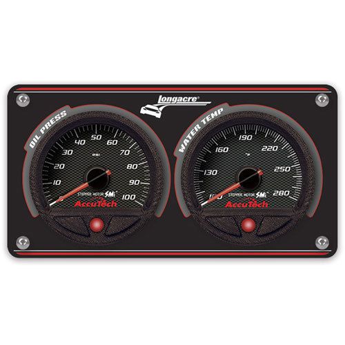 Longacre racing 44460 two gauge panel oil pressure gauge: 0-100 psi