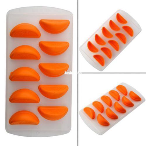 Silicone orange shaped cake muffin cookies jelly candy ice cube mold mould tray