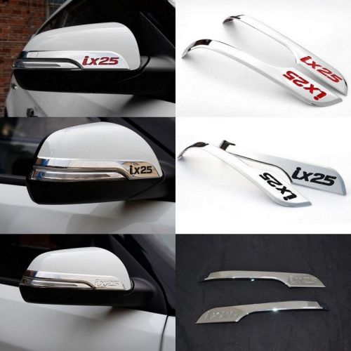 3colors!for hyundai ix25 2015 with logo rearview side mirror scuff cover trim 2*