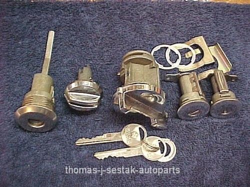 Nos door ignition trunk glove lock set mopar road runner coronet charger 73 - 78