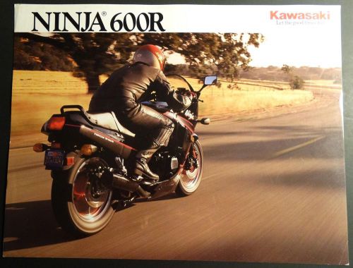 1990 kawasaki motorcycle ninja 600r sales brochure single page 2 sided  (311)