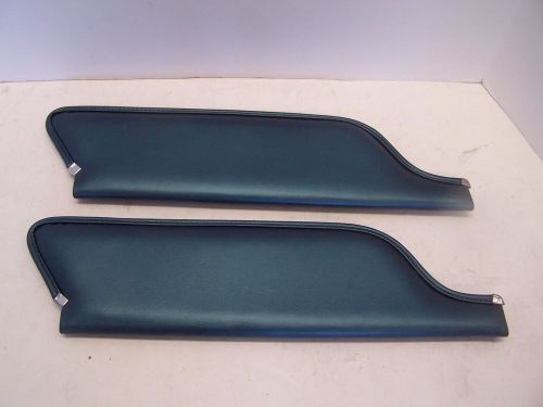 1965, 1966 mustang turquoise convertible sunvisors, pair