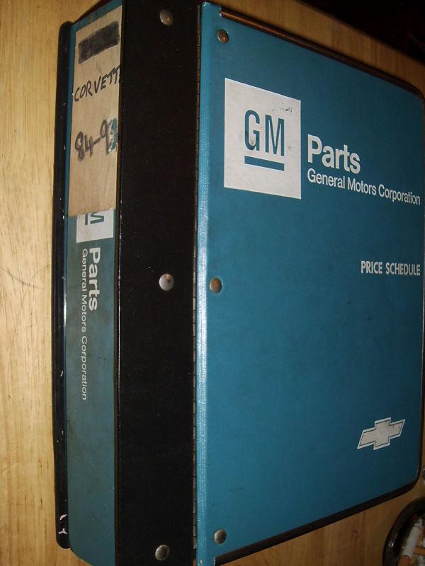 1984-1992 chevrolet corvette parts catalog / text / ill