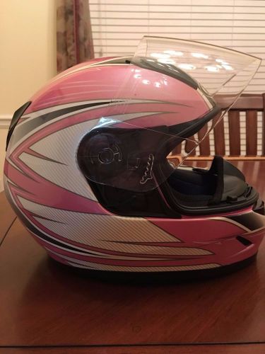 Hjc cly razz girls pink helmet - child medium excellent condition