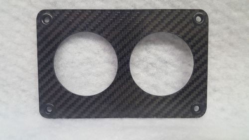 Carbon fiber 2 guage panel, 3.5&#034;x5.5&#034;x.060&#034;, 2.062&#034; mounting holes