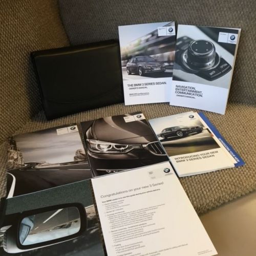 2014 bmw 3 series owners manual set with navigation guide and case
