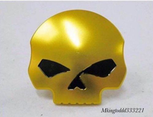 Gold skull gas tank cap for harley davidson touring road glide fltr(1994-2016)