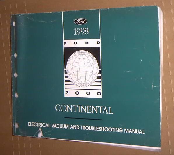 1998 lincoln continental electrical vacuum troubleshooting evtm manual