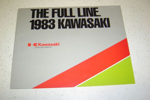 1 kawasaki 1983 fulline brochure nos.6 pages,poster type,text in english.