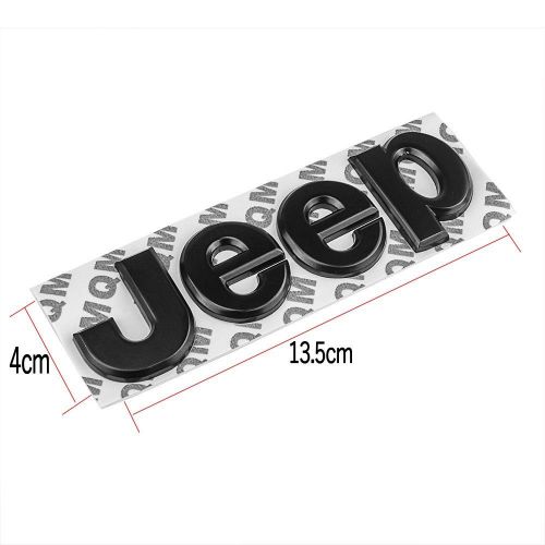 Black car metal letter jeep emblem logo sticker auto hood badge decal jeep front