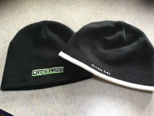 2 nice arctic cat snowmobile cats pride beanies hat black caps embroidered