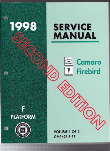 1998 pontiac firebird service manual set (3 books)