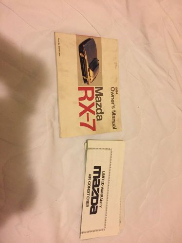 Mazda rx-7 84 gsl-se owners manual