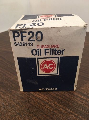 Ac delco pf20 duraguard oil filter 6439143 new old stock