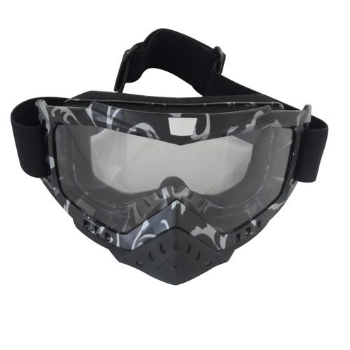 Adult motocross motorcycle dirt bike helmet mx off-road clear goggles eye-wear 