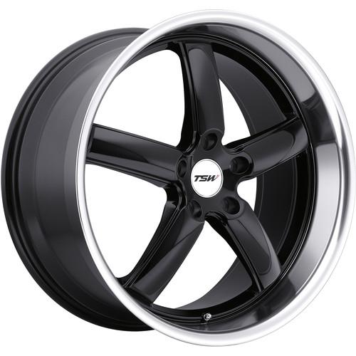 19x9.5 black tsw stowe wheels 5x112 +53 audi lamborghini