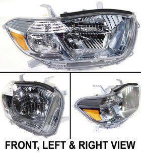Clear lens new head lamp halogen passenger side toyota to2519117 8113048490
