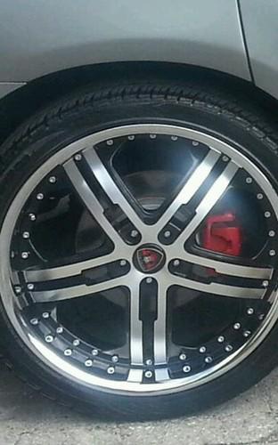 Four 22" merceli's rwd tires and rims.