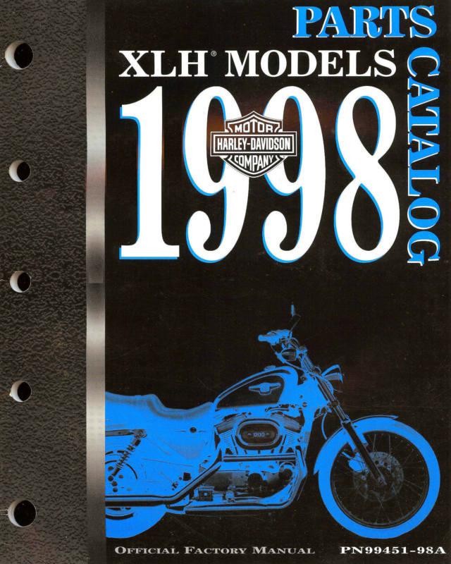 1998 harley-davidson sportster xlh models parts catalog manual -xlh 883-xl 1200