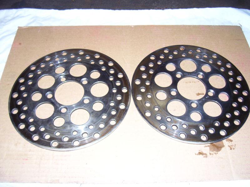 Harley chrome 10" brake rotors
