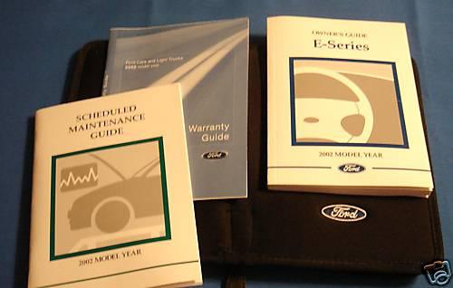 Ford 2002 e-series owner guides in ford zippered case