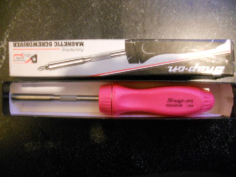 Snap-on ssdmr4bp ratcheting screwdriver pink new