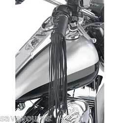 Motorcycle handlebar  fringe lever grip leather covers