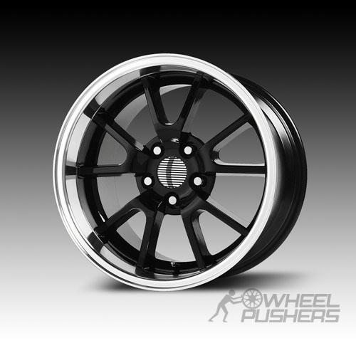 2 - mustang fr500 wheels 17x10.5, +27mm, black/mach, 5x4.50, 70.7mm bore