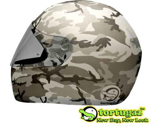 New full face motorcycle tortugaz helmet b&w camouflage style cover