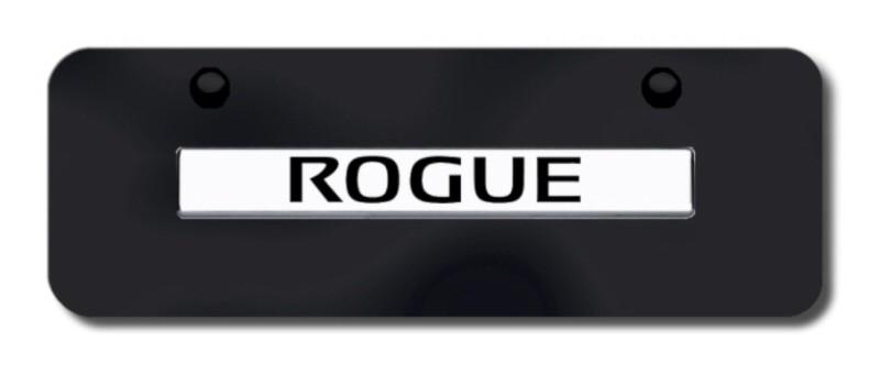 Nissan rogue name chrome on black mini-license plate made in usa genuine