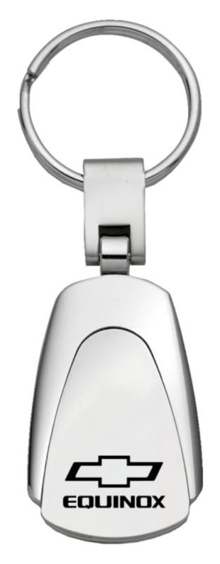 Gm equinox chrome teardrop keychain / key fob engraved in usa genuine