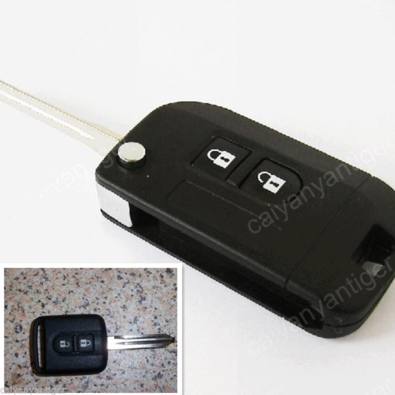 Folding blank key remote shell case refit nissan micra k12 note navara qashqai