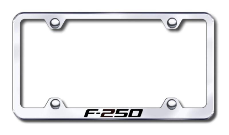 Ford f250 wide body  engraved chrome license plate frame -metal made in usa gen