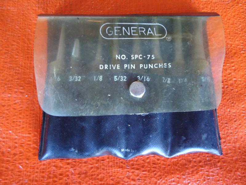 General spc-75 drive pin punch set 8 pcs. w/ vinyl pouch 