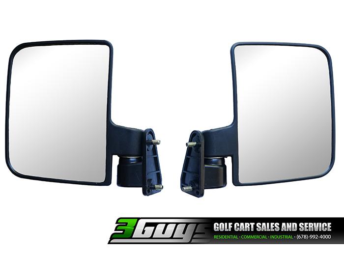 New pair (2) folding side view mirrors for club car, ezgo, yamaha golf carts