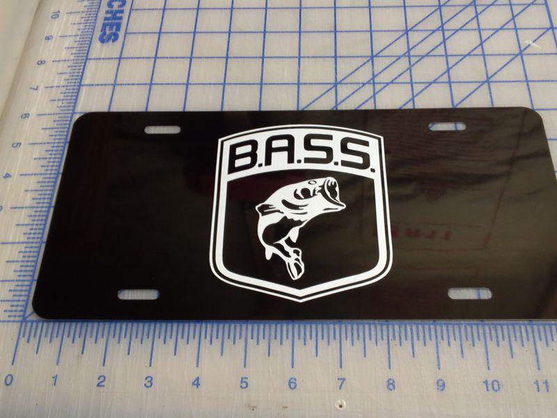 Bass fishing license plate tag