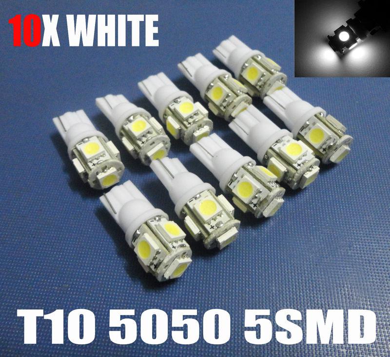 10x super white 5-smd led t10 194na 2821 w5w vehicle number-plate lamp bulbs #o6