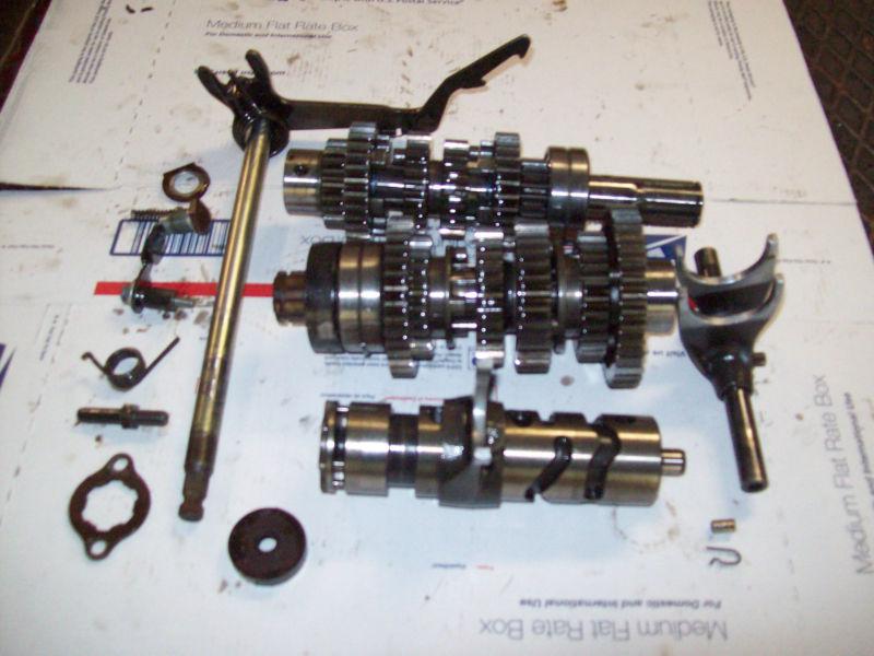 '75 honda 360e transmission gear set - shift drum - forks - linlage - miss parts