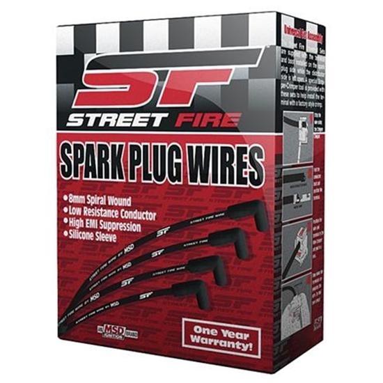 New msd 5543 street fire spark plug wires, sbf small block ford 289-302, socket