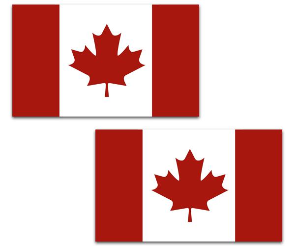 Canada flag decal set 4"x2.4" canadian maple leaf vinyl car bumper sticker u5ab
