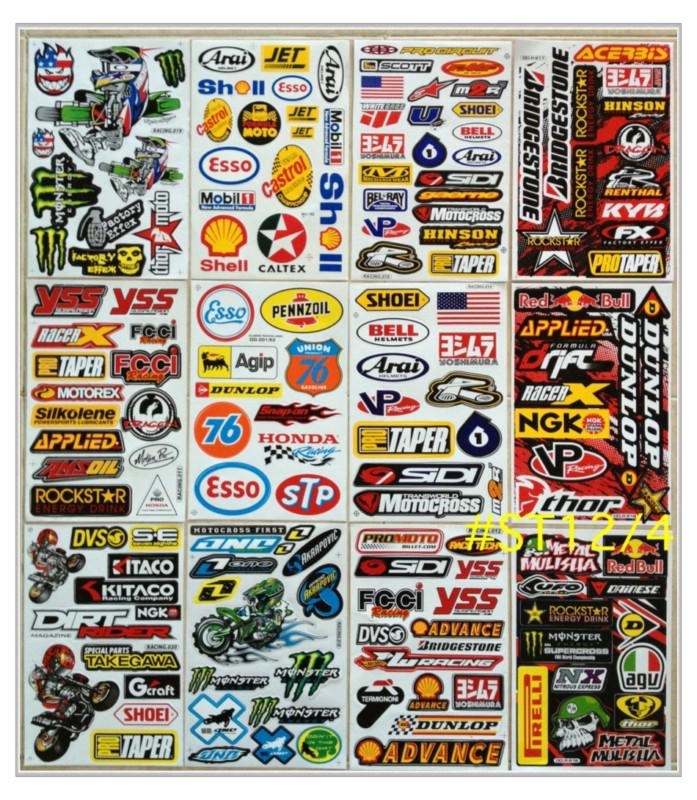 12 xmoto-gp atv helmet racing dirt bike mx car sketboard stickers #st4