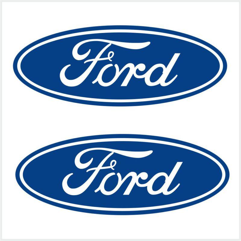 2pcs ford logo decal sticker m1 6" x 2 1/4" - 15cm x 6 cm